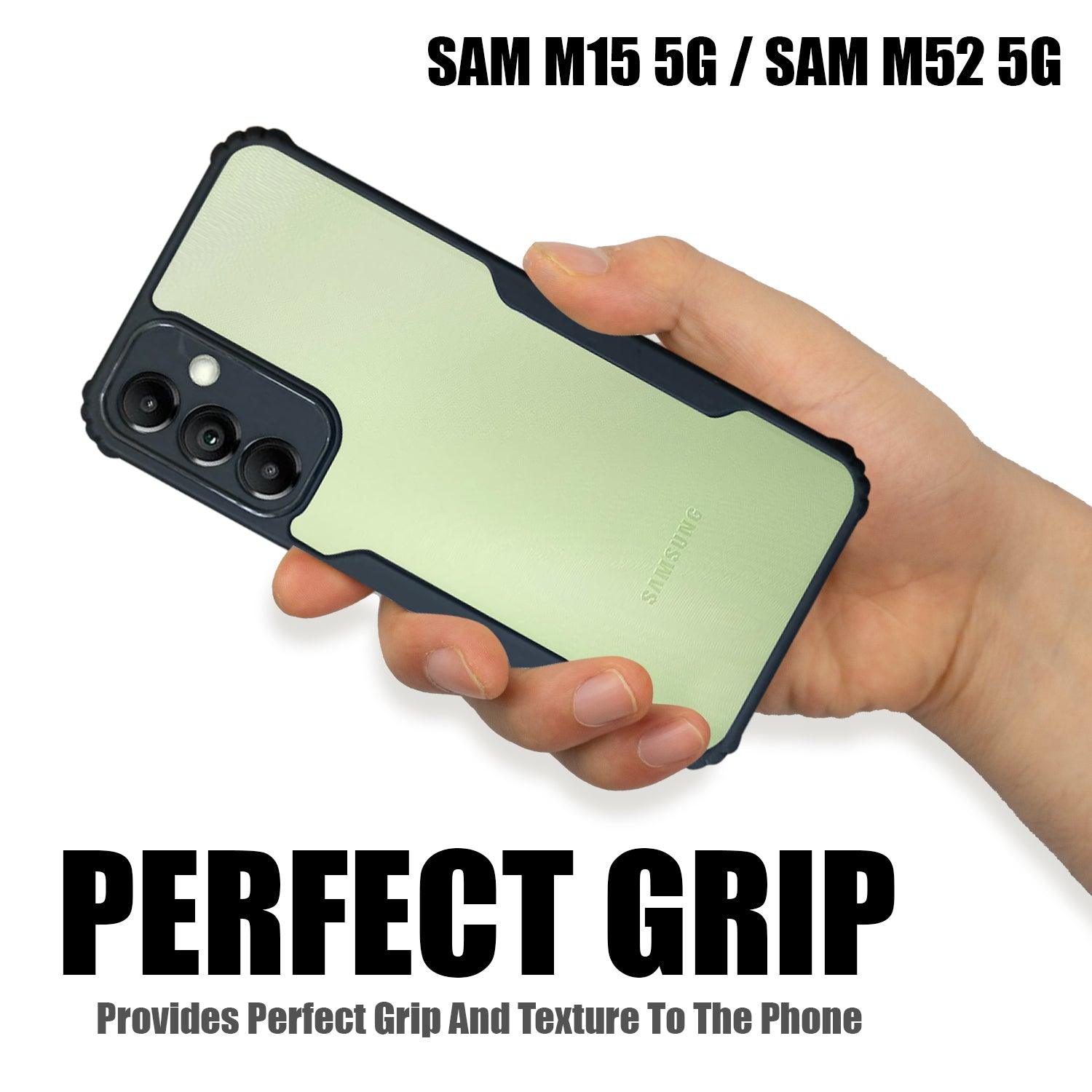 AIBEX Crystal Clear Back Cover Case for Samsung Galaxy M15 | Shock Proof Design | Transparent Back Cover Case - Aibex