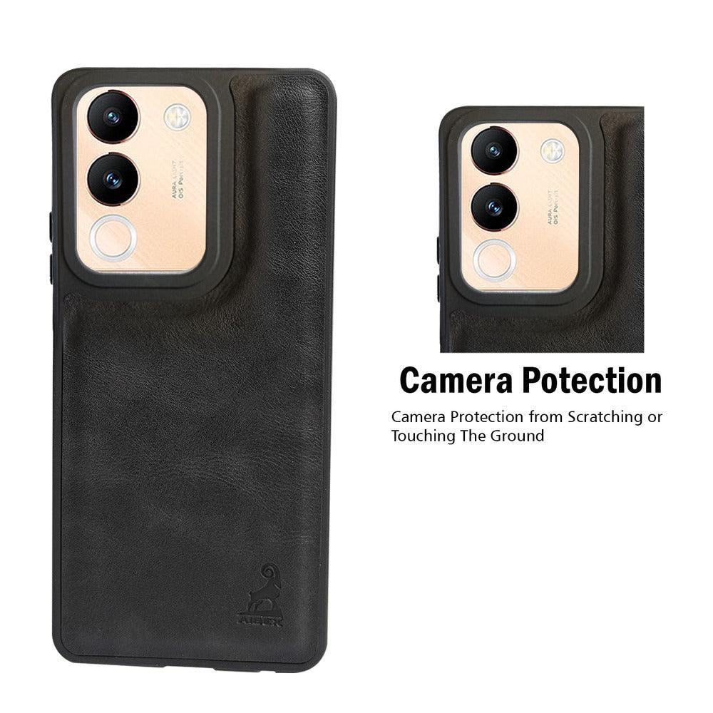 Aibex Shield Back Cover For Vivo V29E 5G | Vegan Leather - Aibex