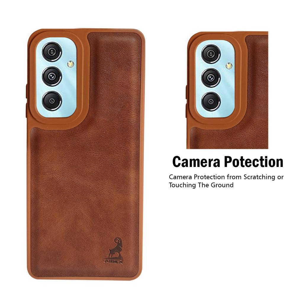 Aibex Shield Back Cover For Samsung Galaxy M34 5G / Samsung Galaxy F34 5G | Vegan Leather - Aibex