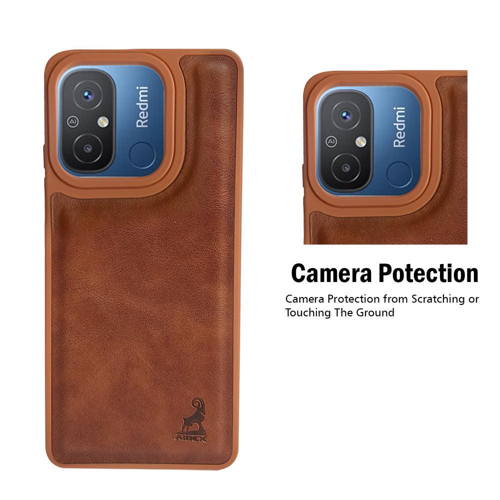 Aibex Shield Back Cover For Xiaomi Redmi 12C | Vegan Leather - Aibex