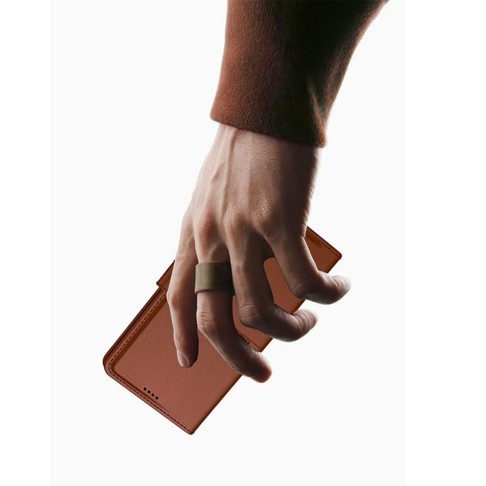 Kivano Compatible with Motorola edge 50 fusion Flip Cover | Leather Finish | Inside Pockets & Inbuilt Stand - Aibex