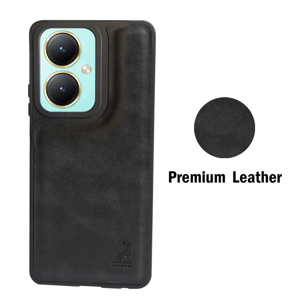 Aibex Shield Back Cover For Vivo Y27 4G | Vegan Leather - Aibex