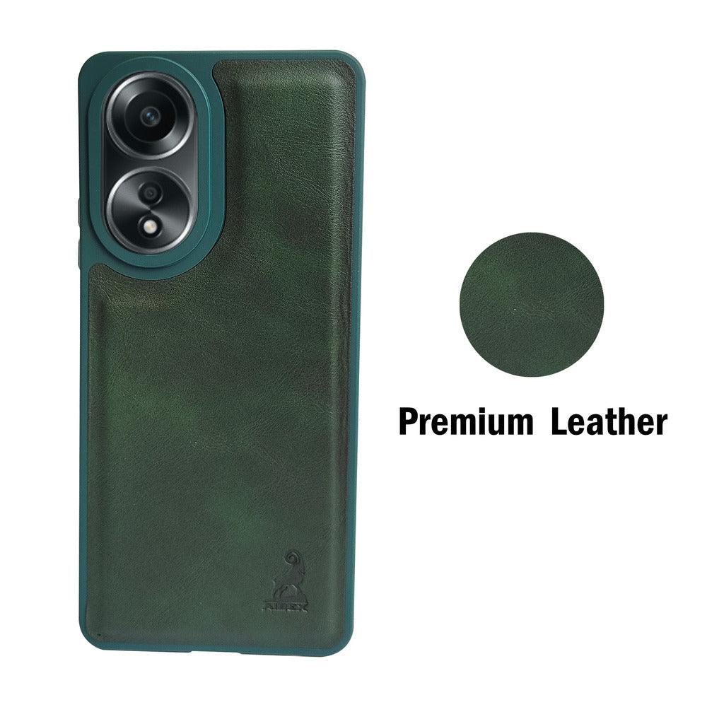 Aibex Shield Back Cover For Oppo A58 4G | Vegan Leather - Aibex