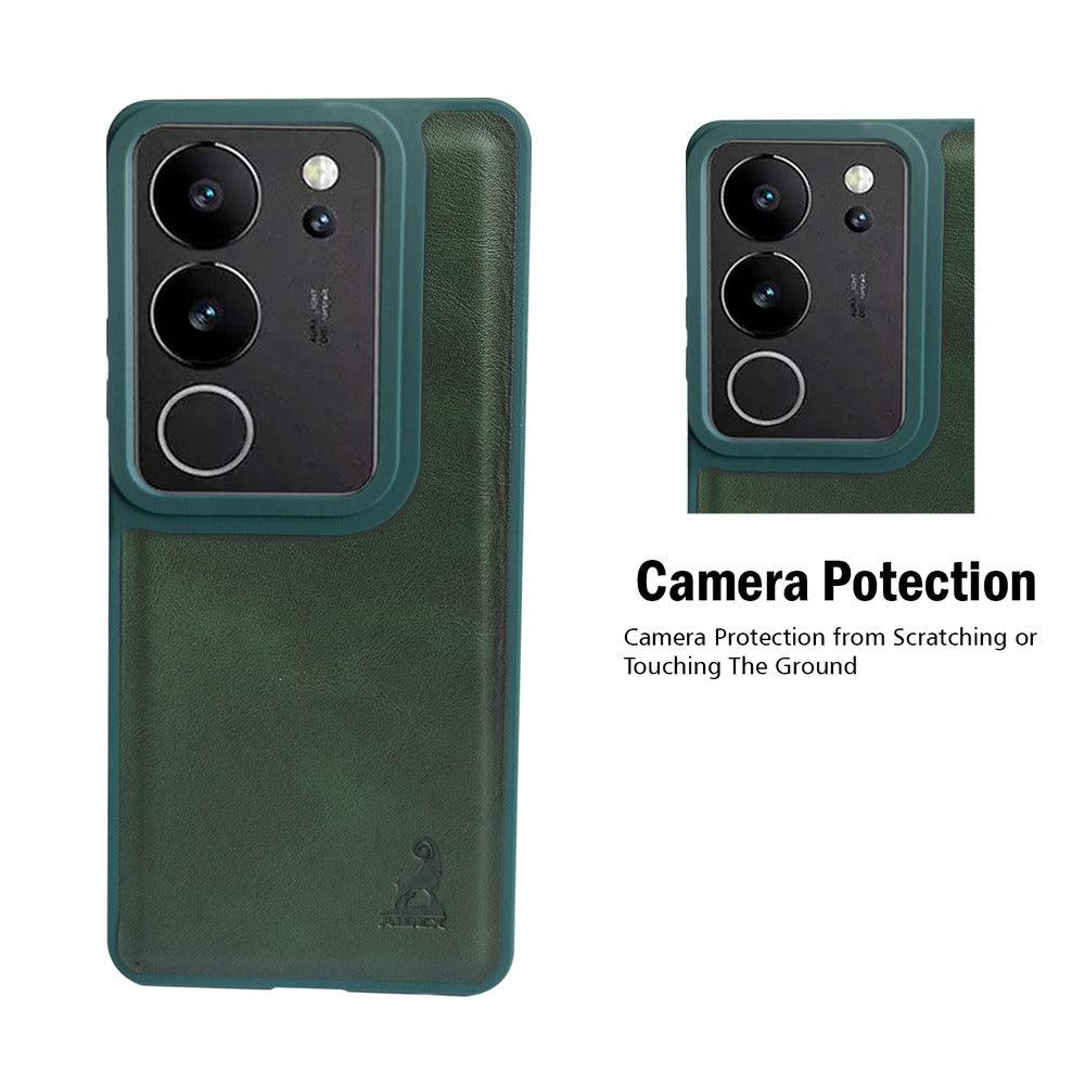 Aibex Shield Back Cover For Vivo V29 Pro 5G | Vegan Leather - Aibex