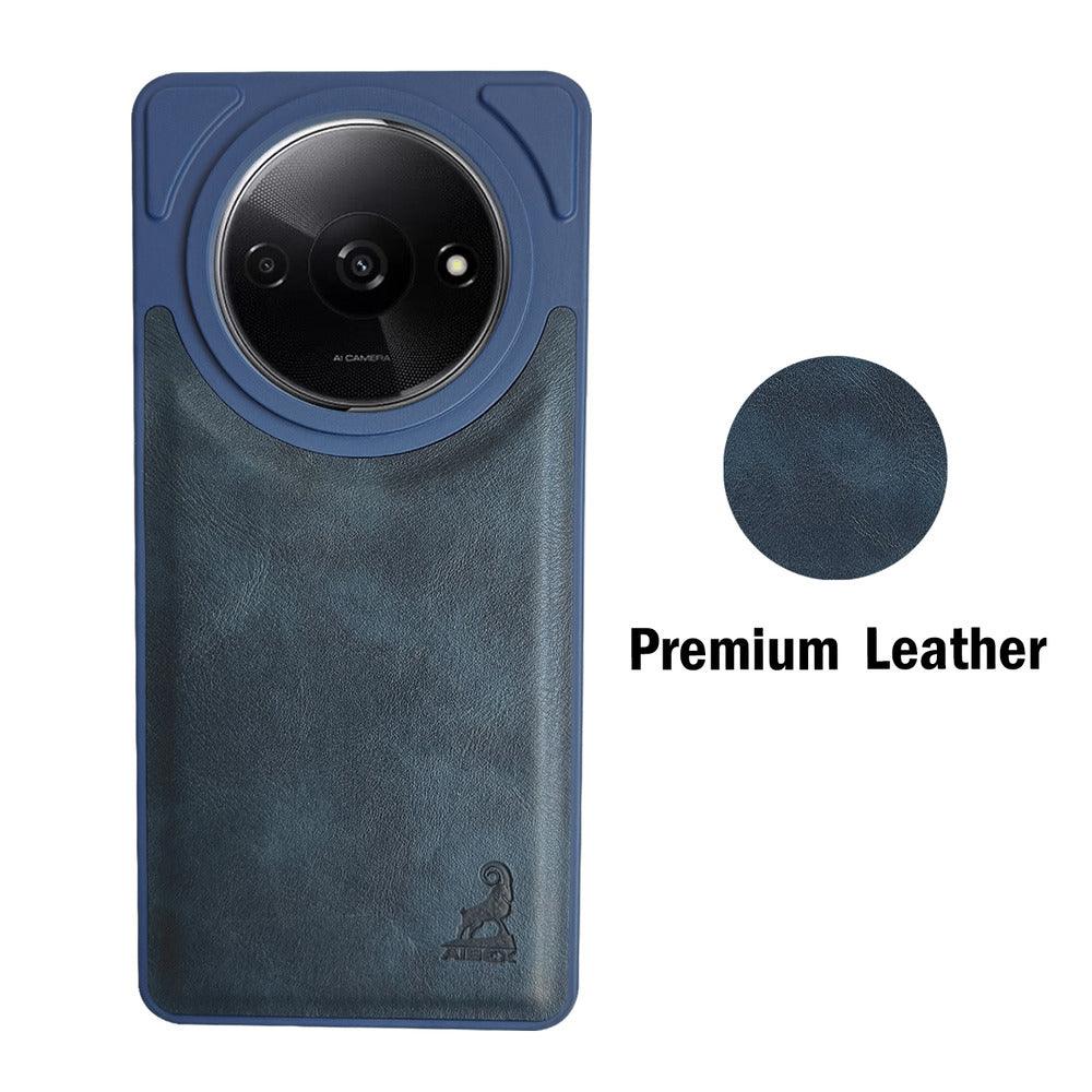 Aibex Shield Back Cover For Poco C61 / Xiaomi Redmi A3 | Vegan Leather - Aibex