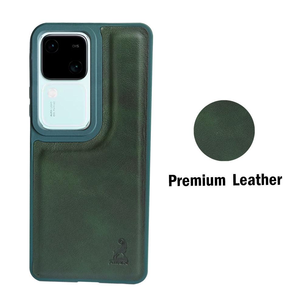 Aibex Shield Back Cover For Vivo V30 5G / Vivo V30 Pro 5G | Vegan Leather - Aibex