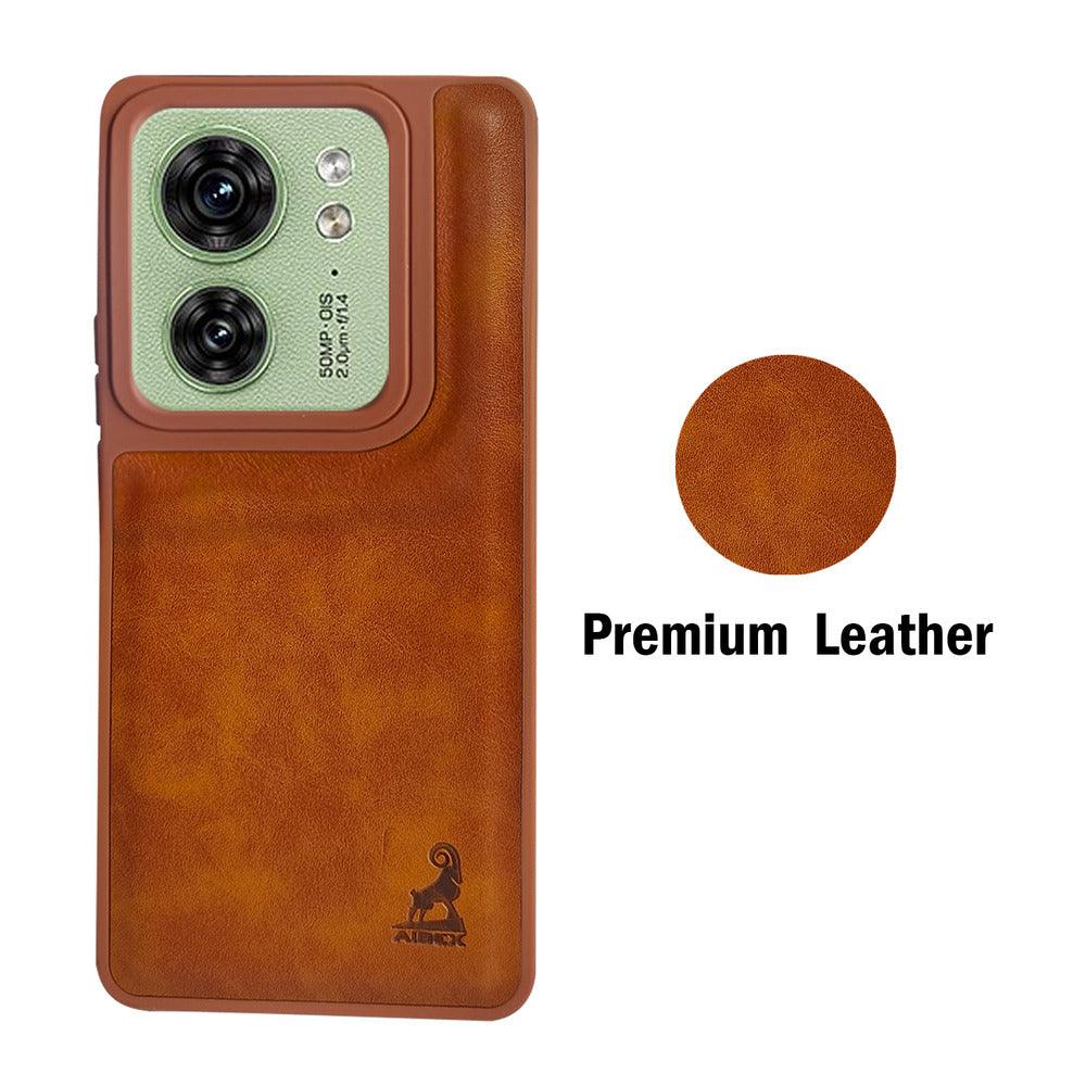 Aibex Shield Back Cover For Motorola Edge 40 | Vegan Leather - Aibex