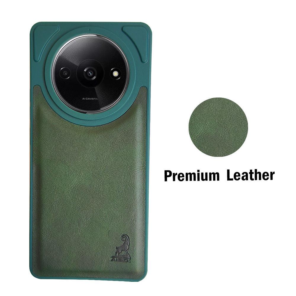 Aibex Shield Back Cover For Poco C61 / Xiaomi Redmi A3 | Vegan Leather - Aibex