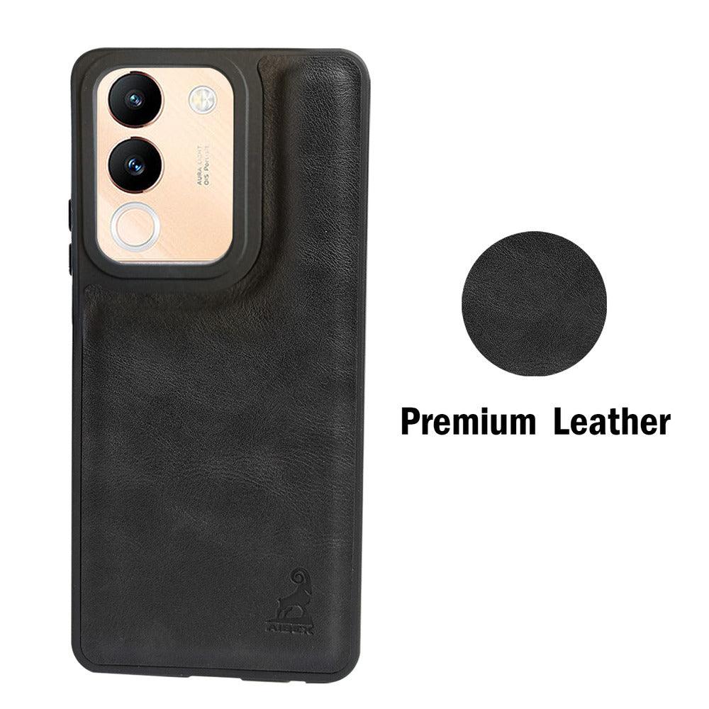 Aibex Shield Back Cover For Vivo V29E 5G | Vegan Leather - Aibex