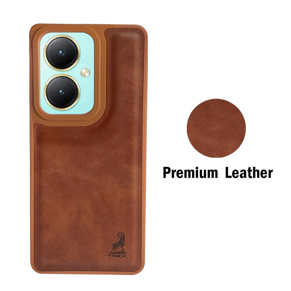 Aibex Shield Back Cover For Vivo Y27 4G | Vegan Leather - Aibex