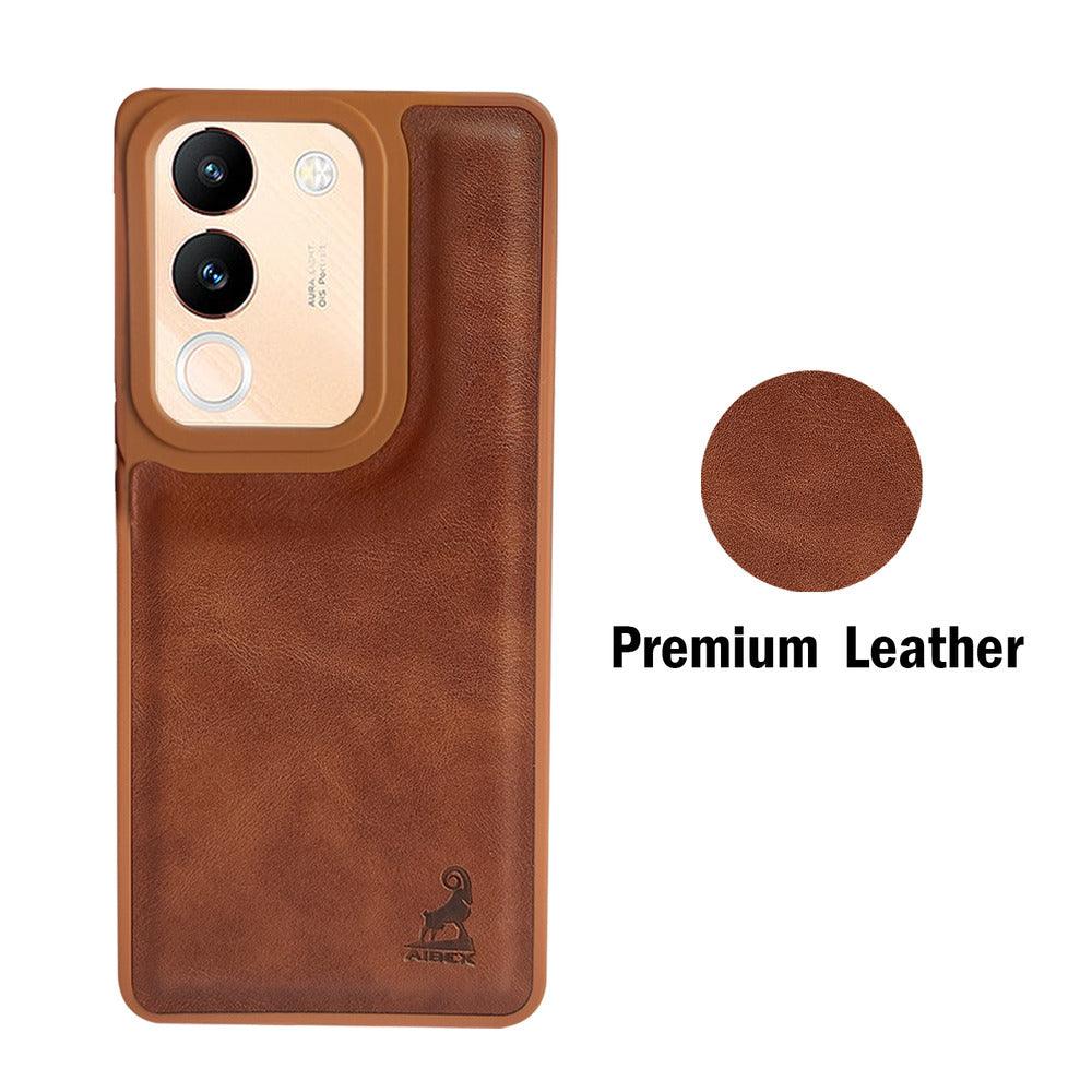 Aibex Shield Back Cover For Vivo V29E 5G | Vegan Leather - Aibex