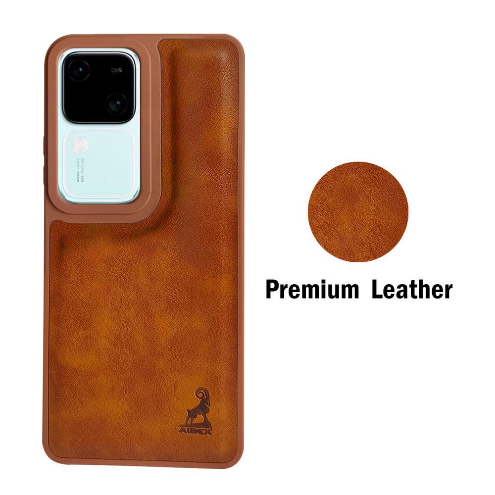 Aibex Shield Back Cover For Vivo V30 5G / Vivo V30 Pro 5G | Vegan Leather - Aibex