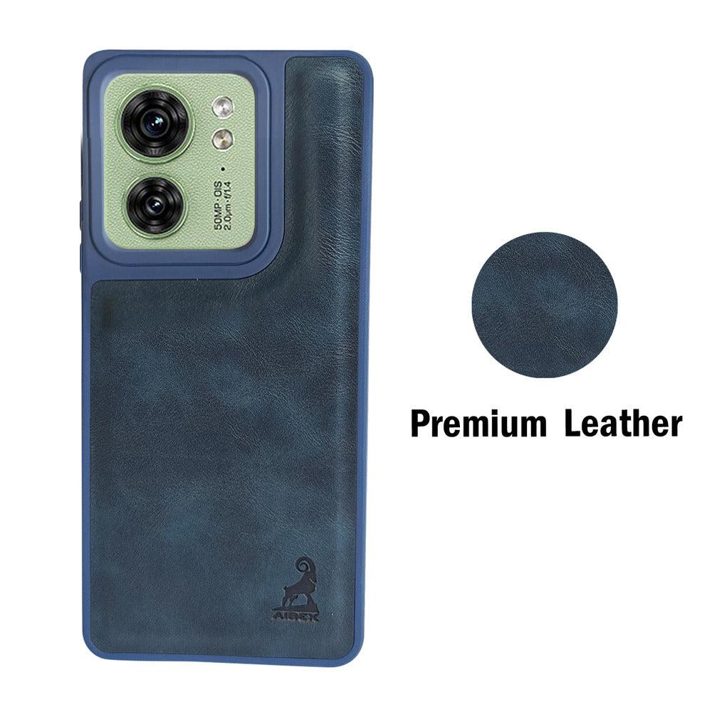 Aibex Shield Back Cover For Motorola Edge 40 | Vegan Leather - Aibex