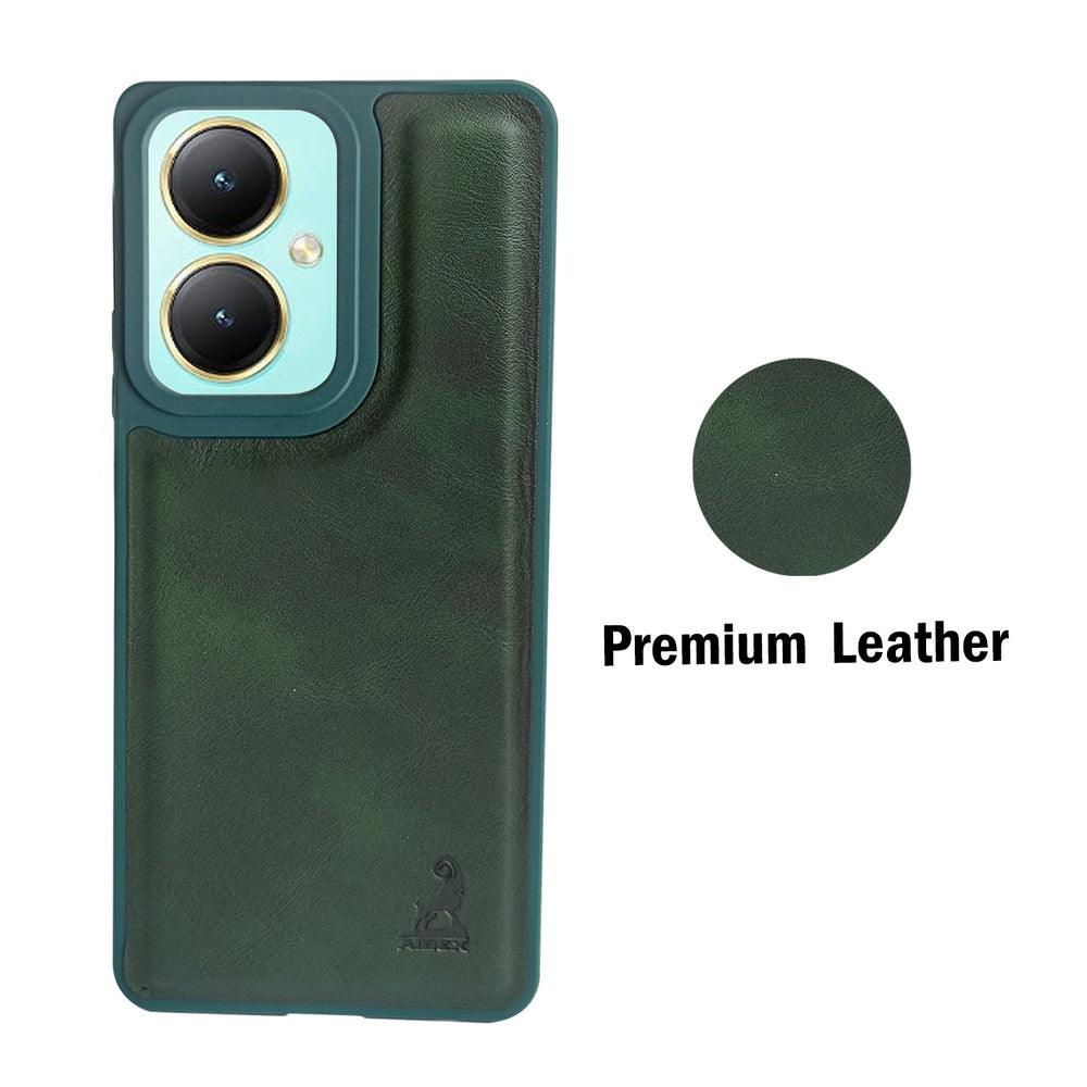 Aibex Shield Back Cover For Vivo Y27 4G | Vegan Leather - Aibex