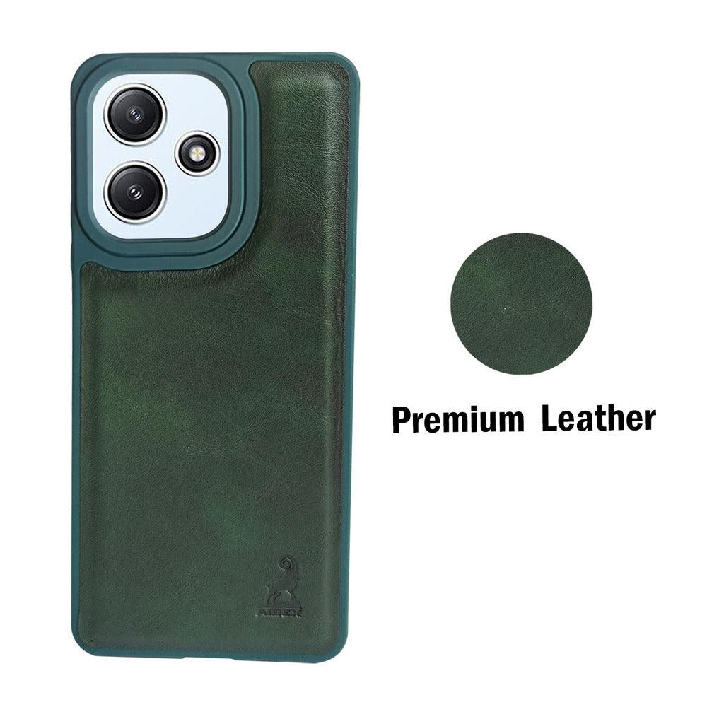 Aibex Shield Back Cover For Xiaomi Redmi 12 5G / Poco M6 Pro | Vegan Leather - Aibex