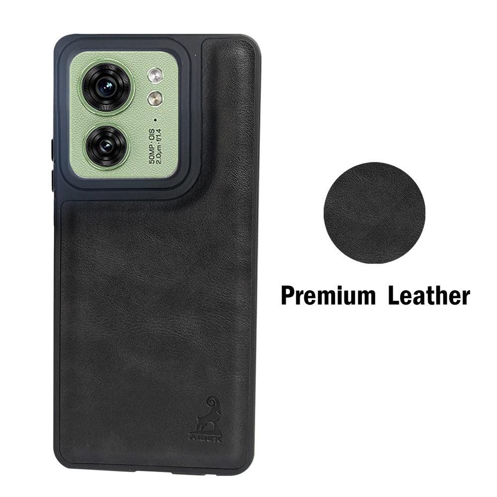 Aibex Shield Back Cover For Motorola Edge 40 | Vegan Leather - Aibex
