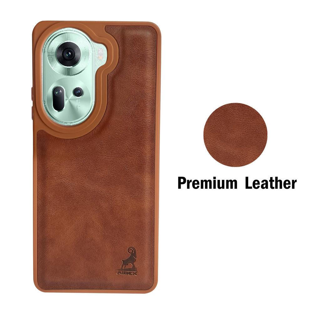 Aibex Shield Back Cover For Oppo Reno 11 5G | Vegan Leather - Aibex