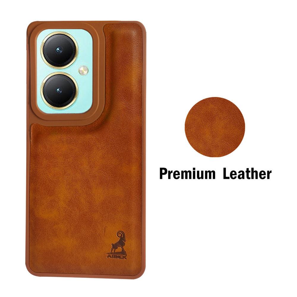 Aibex Shield Back Cover For Vivo Y27 4G | Vegan Leather - Aibex