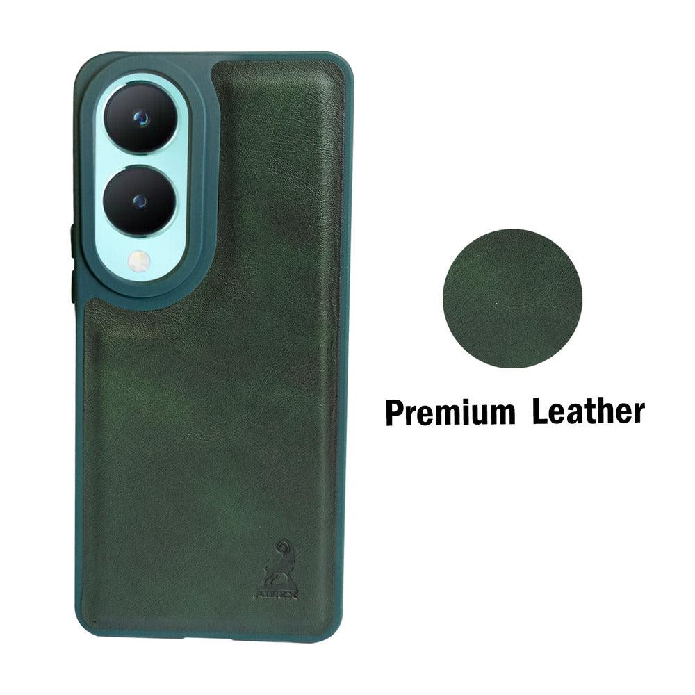 Aibex Shield Back Cover For Vivo Y28 5G / Vivo Y17s 4G | Vegan Leather - Aibex