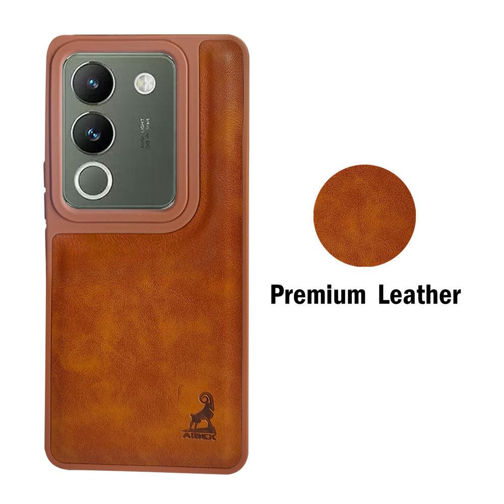 Aibex Shield Back Cover For Vivo Y200 5G | Vegan Leather - Aibex