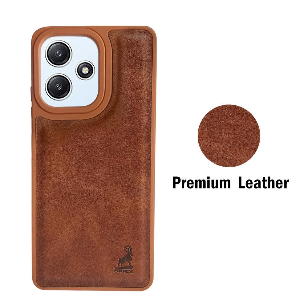 Aibex Shield Back Cover For Xiaomi Redmi 12 5G / Poco M6 Pro | Vegan Leather - Aibex