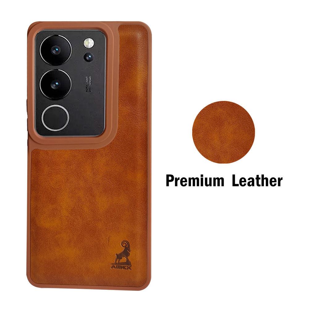 Aibex Shield Back Cover For Vivo V29 Pro 5G | Vegan Leather - Aibex