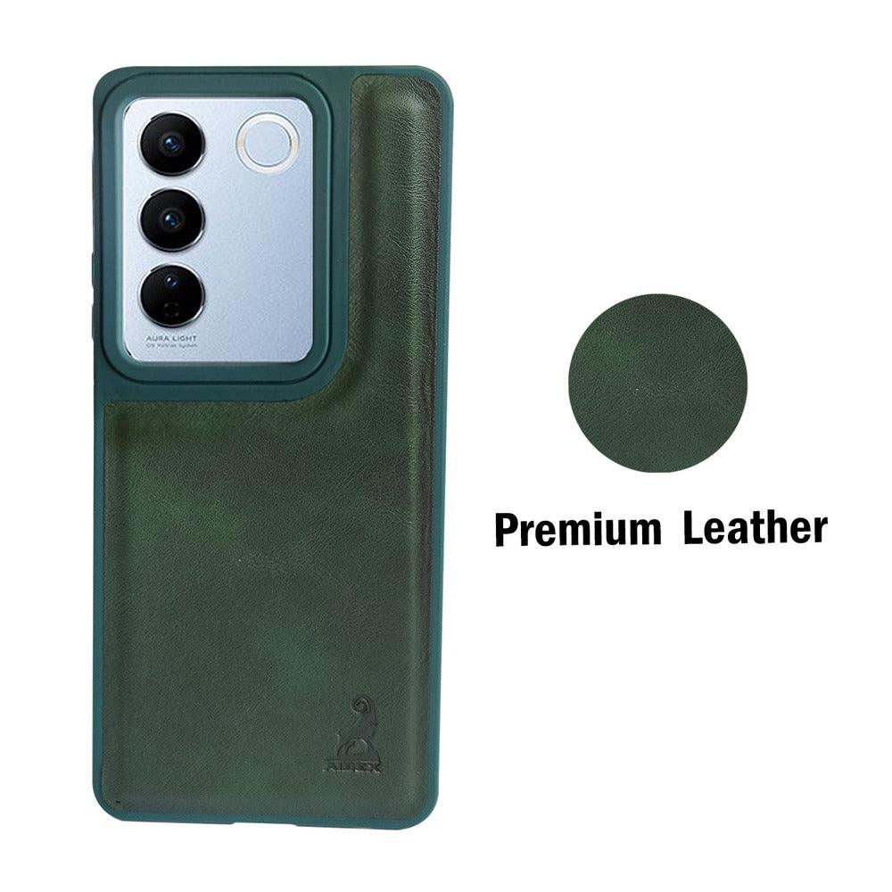 Aibex Shield Back Cover For Vivo 27 Pro | Vegan Leather - Aibex