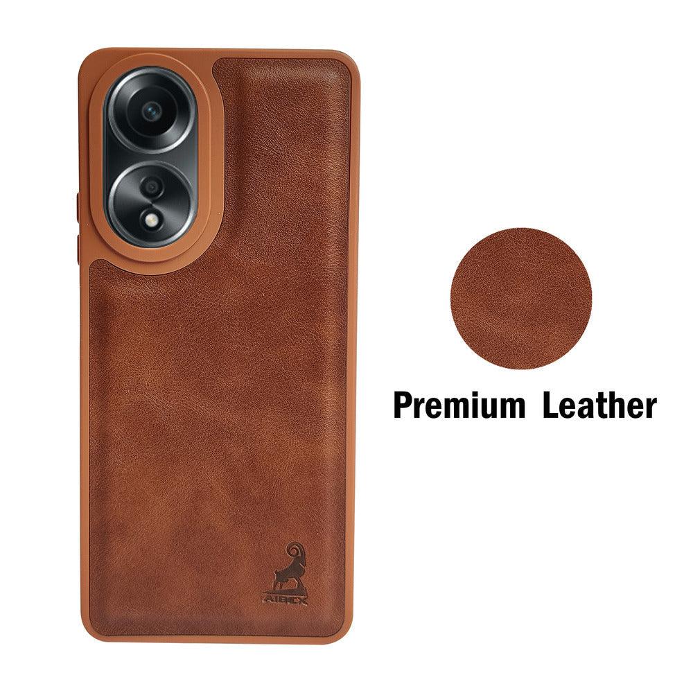 Aibex Shield Back Cover For Oppo A38 4G / Oppo A18 | Vegan Leather - Aibex