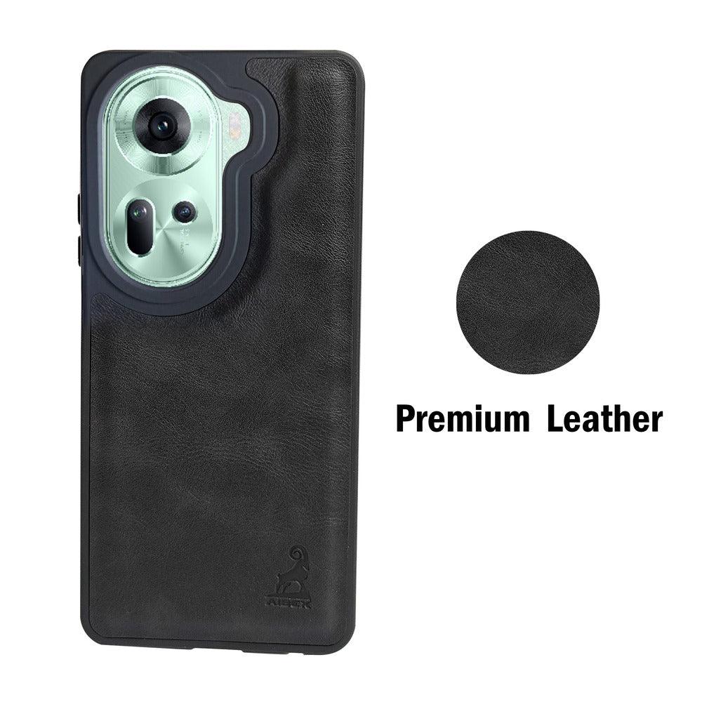 Aibex Shield Back Cover For Oppo Reno 11 5G | Vegan Leather - Aibex