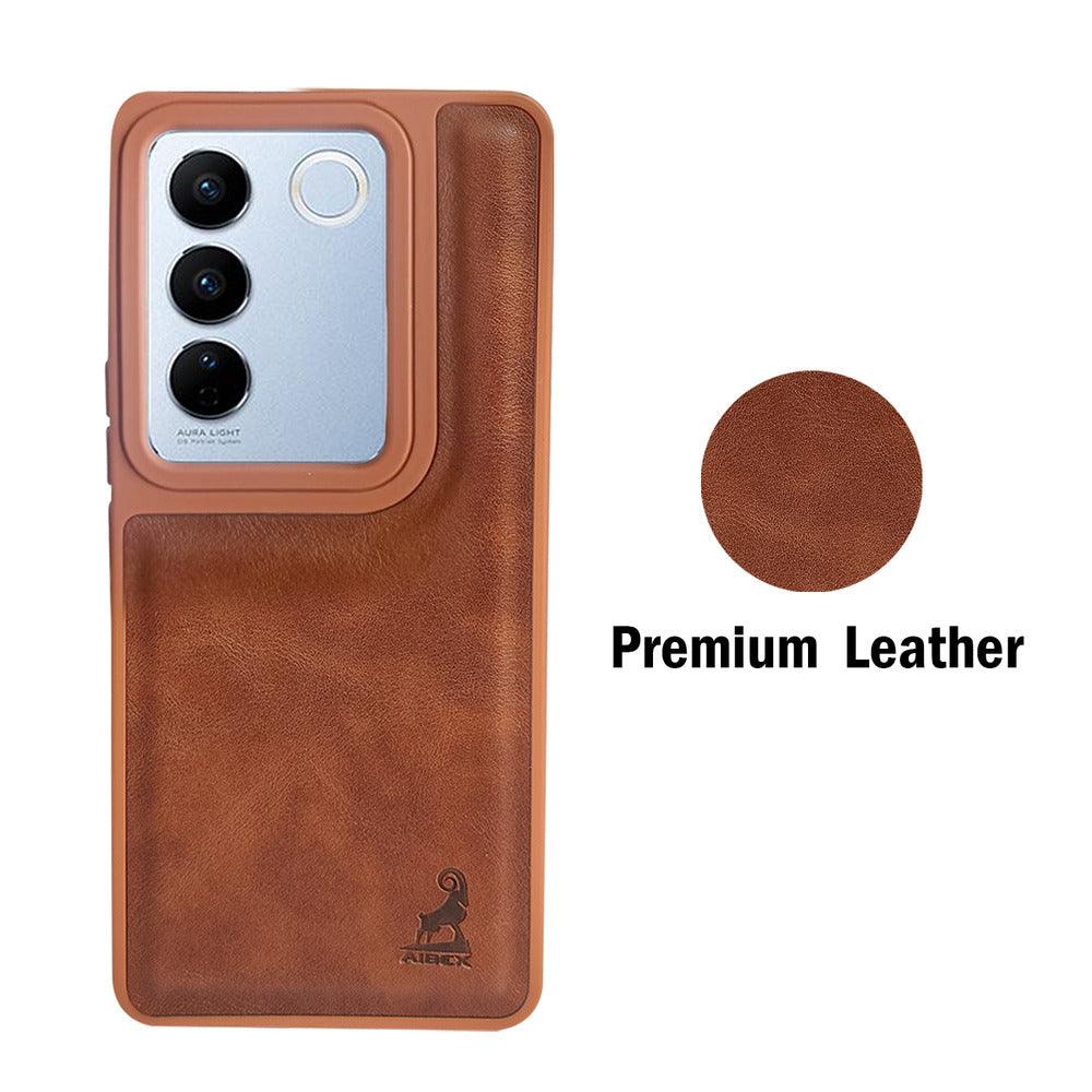 Aibex Shield Back Cover For Vivo 27 Pro | Vegan Leather - Aibex