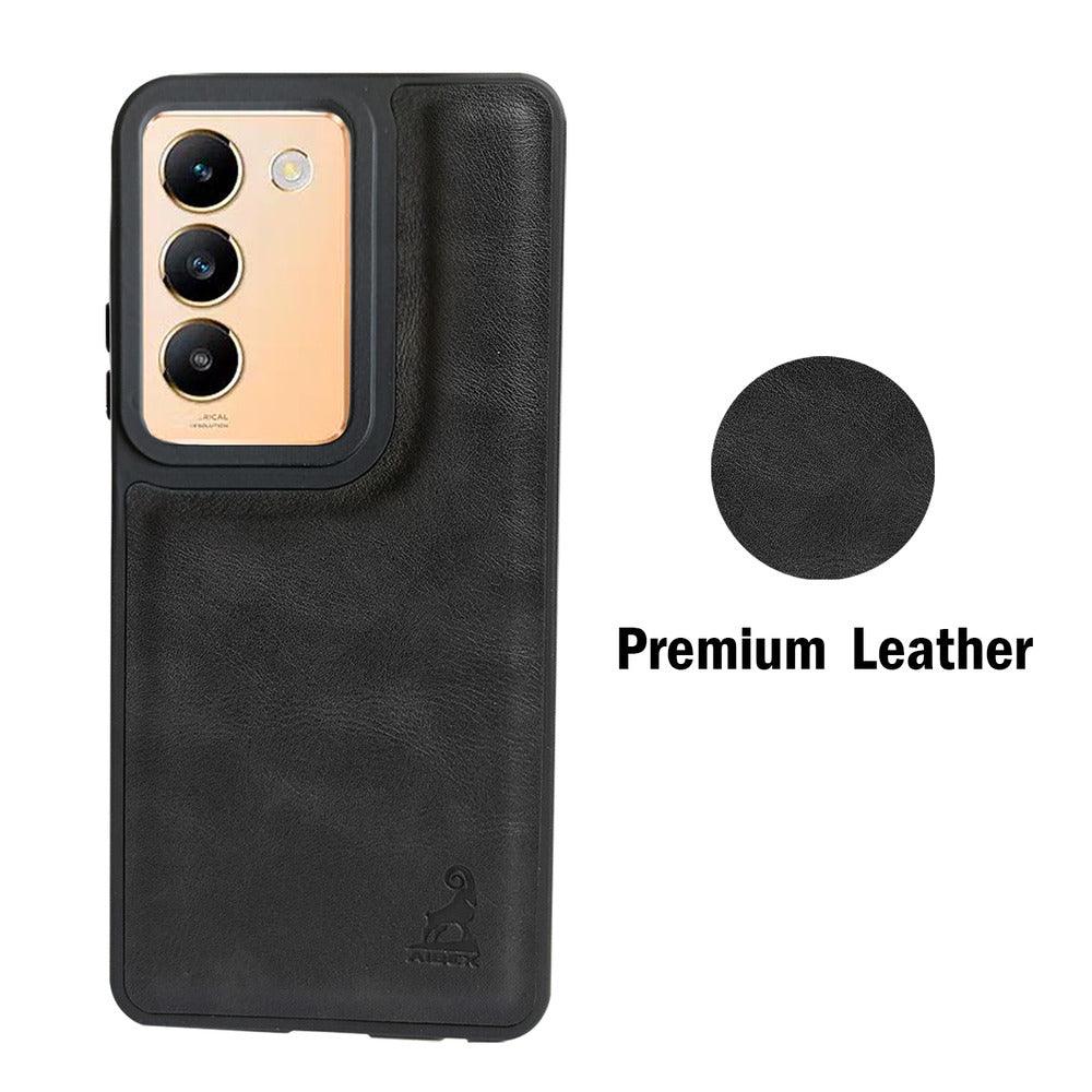 Aibex Shield Back Cover For Vivo T3 5G / Vivo Y200e 5G | Vegan Leather - Aibex
