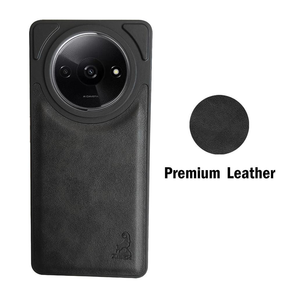 Aibex Shield Back Cover For Poco C61 / Xiaomi Redmi A3 | Vegan Leather - Aibex