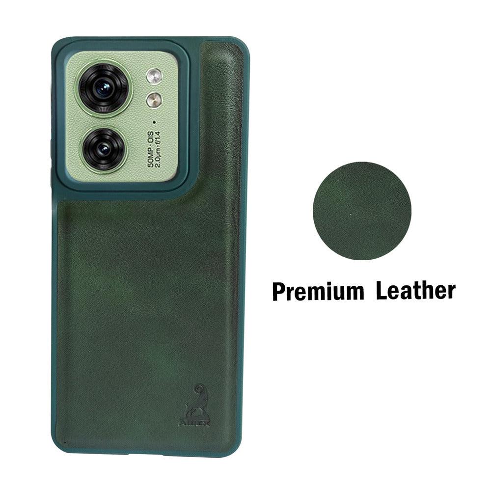 Aibex Shield Back Cover For Motorola Edge 40 | Vegan Leather - Aibex