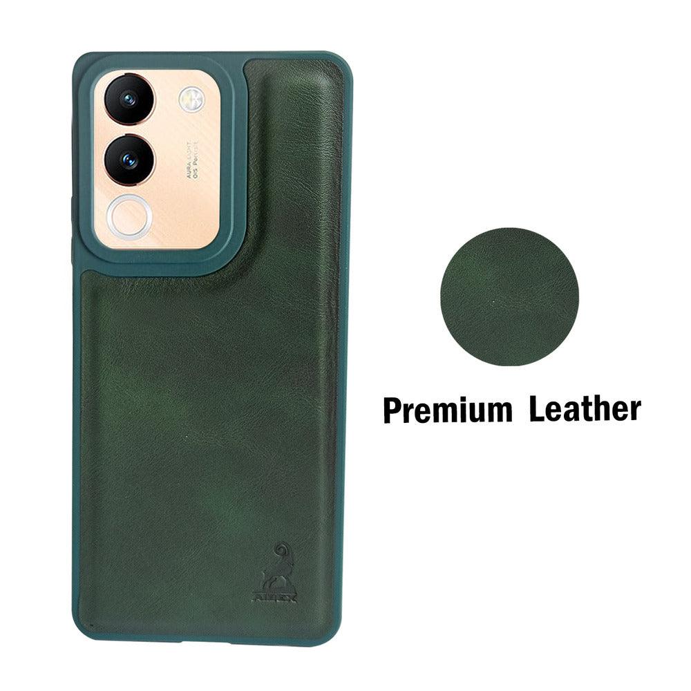 Aibex Shield Back Cover For Vivo V29E 5G | Vegan Leather - Aibex