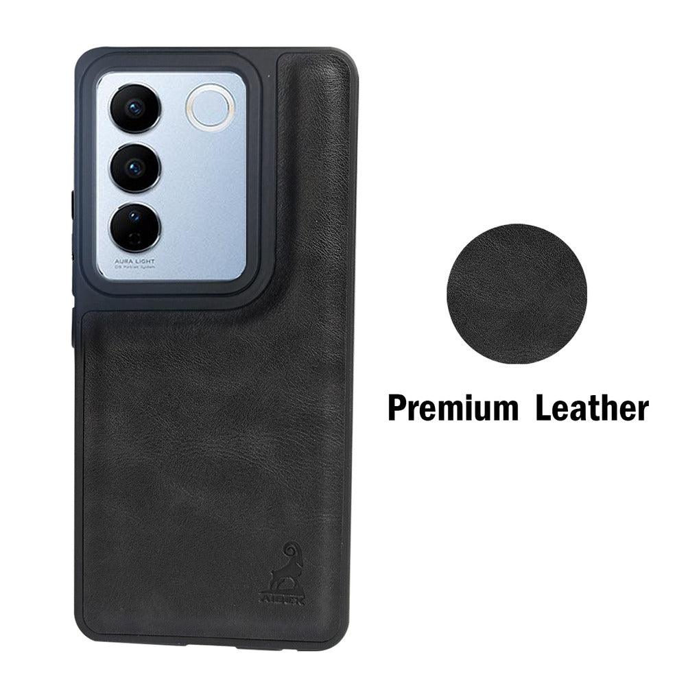 Aibex Shield Back Cover For Vivo 27 Pro | Vegan Leather - Aibex