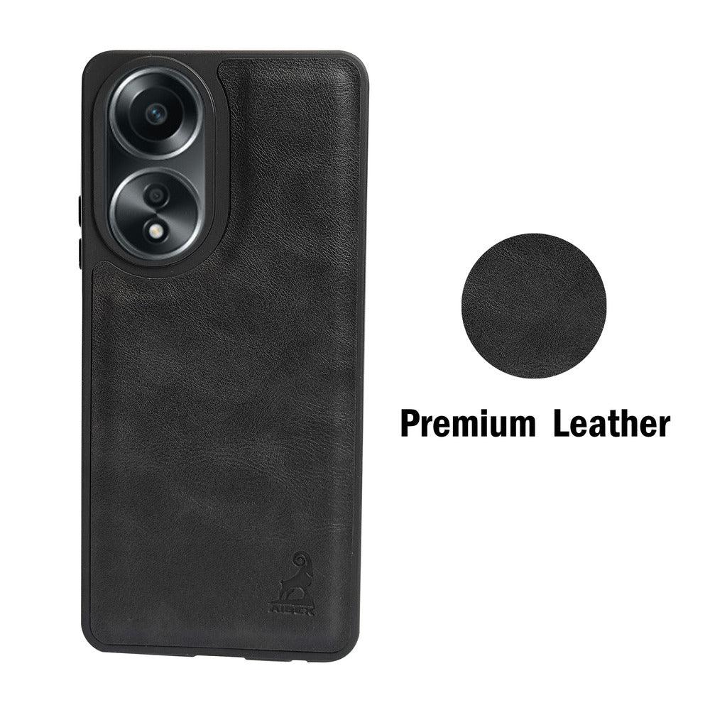Aibex Shield Back Cover For Oppo A38 4G / Oppo A18 | Vegan Leather - Aibex