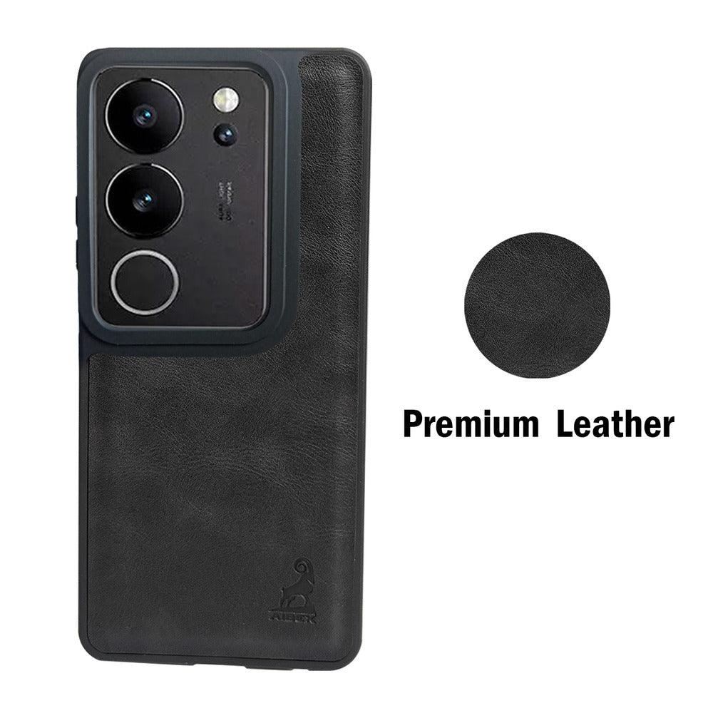 Aibex Shield Back Cover For Vivo V29 Pro 5G | Vegan Leather - Aibex