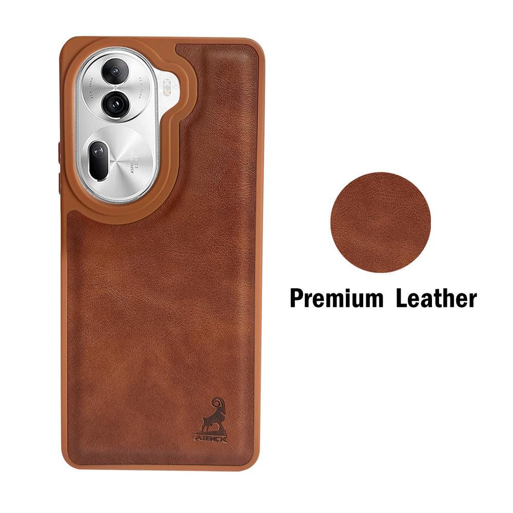 Aibex Shield Back Cover For Oppo Reno 11 Pro | Vegan Leather - Aibex