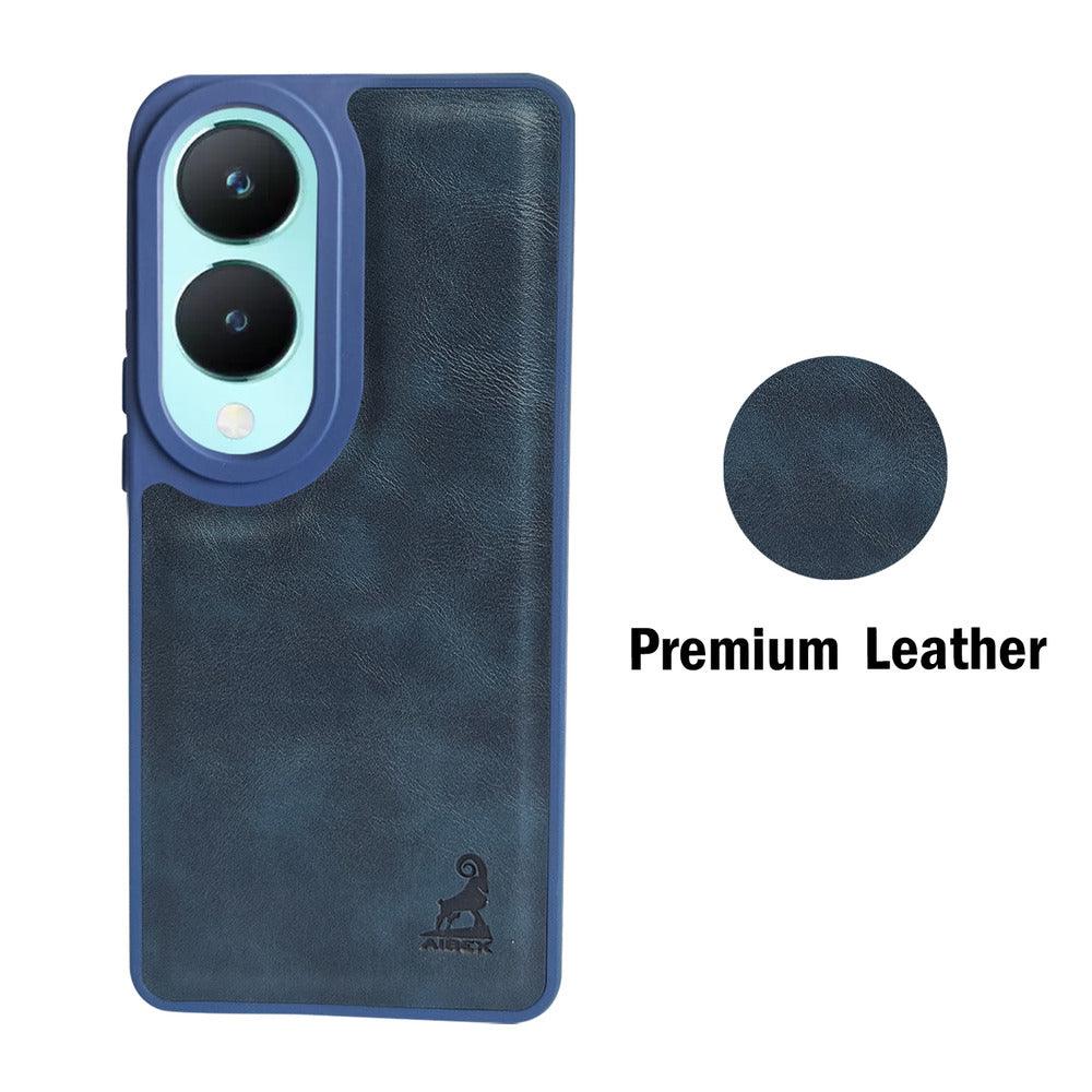 Aibex Shield Back Cover For Vivo Y28 5G / Vivo Y17s 4G | Vegan Leather - Aibex