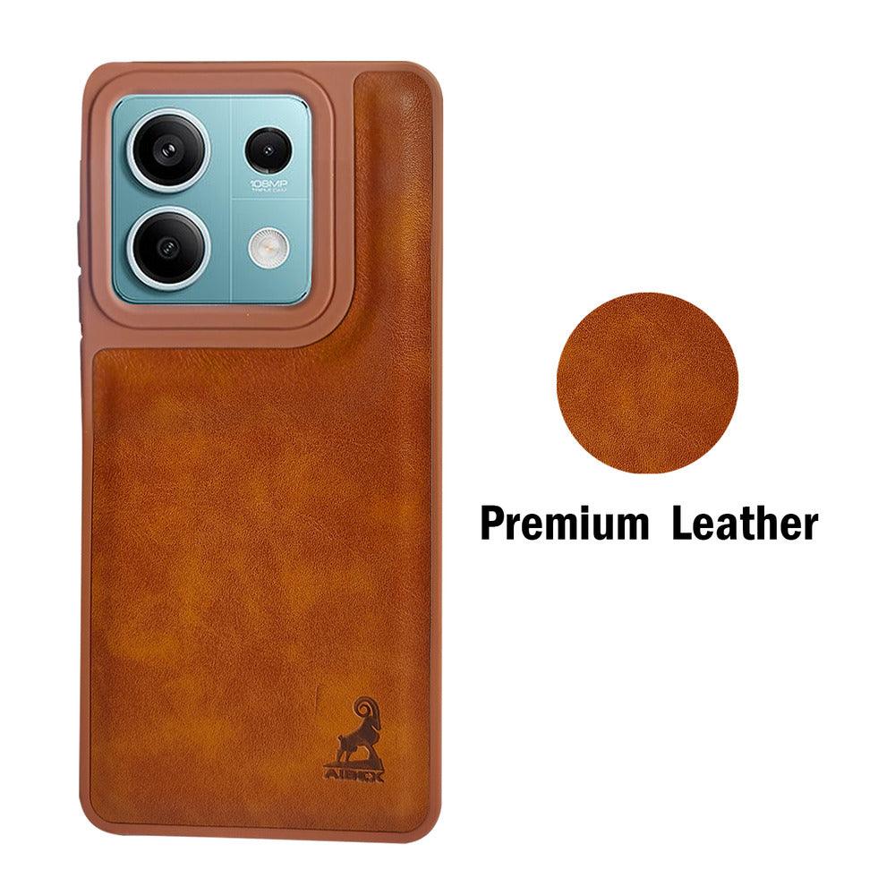 Aibex Shield Back Cover For Xiaomi Redmi Note 13 5G | Vegan Leather - Aibex