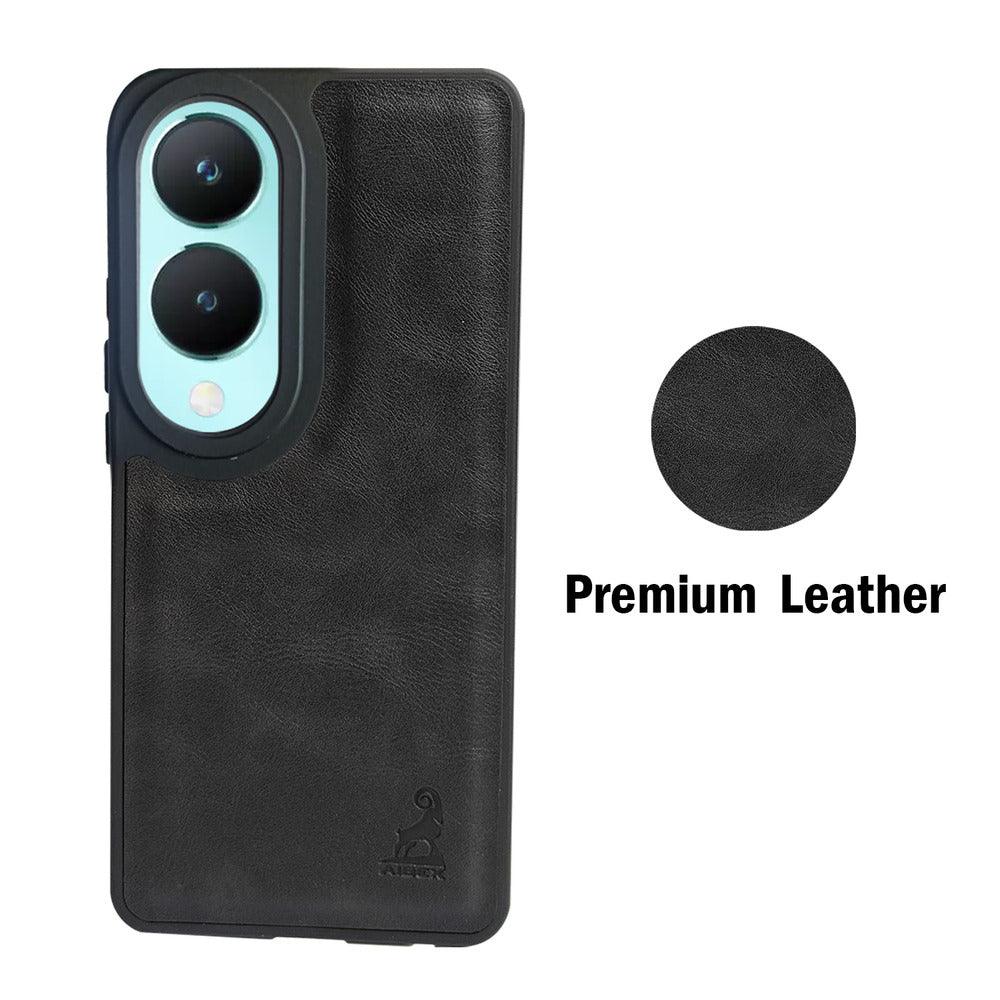 Aibex Shield Back Cover For Vivo Y28 5G / Vivo Y17s 4G | Vegan Leather - Aibex