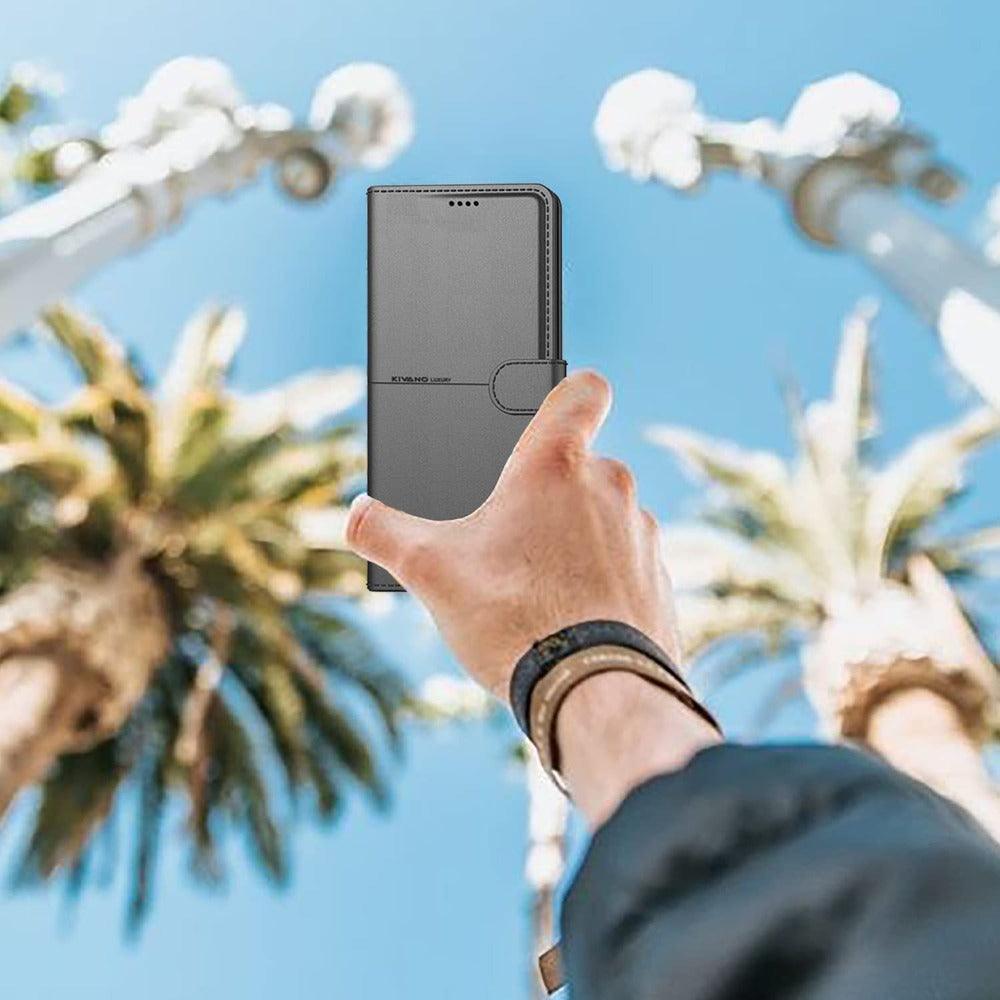 Kivano Compatible with Motorola edge 50 fusion Flip Cover | Leather Finish | Inside Pockets & Inbuilt Stand - Aibex