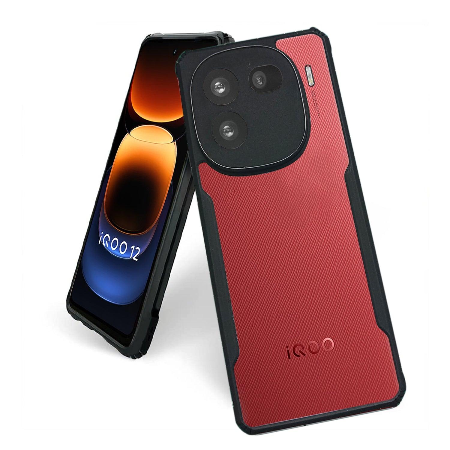 AIBEX Crystal Clear Back Cover Case for Iqoo 12 | Shock Proof Design | Transparent Back Cover Case - Aibex