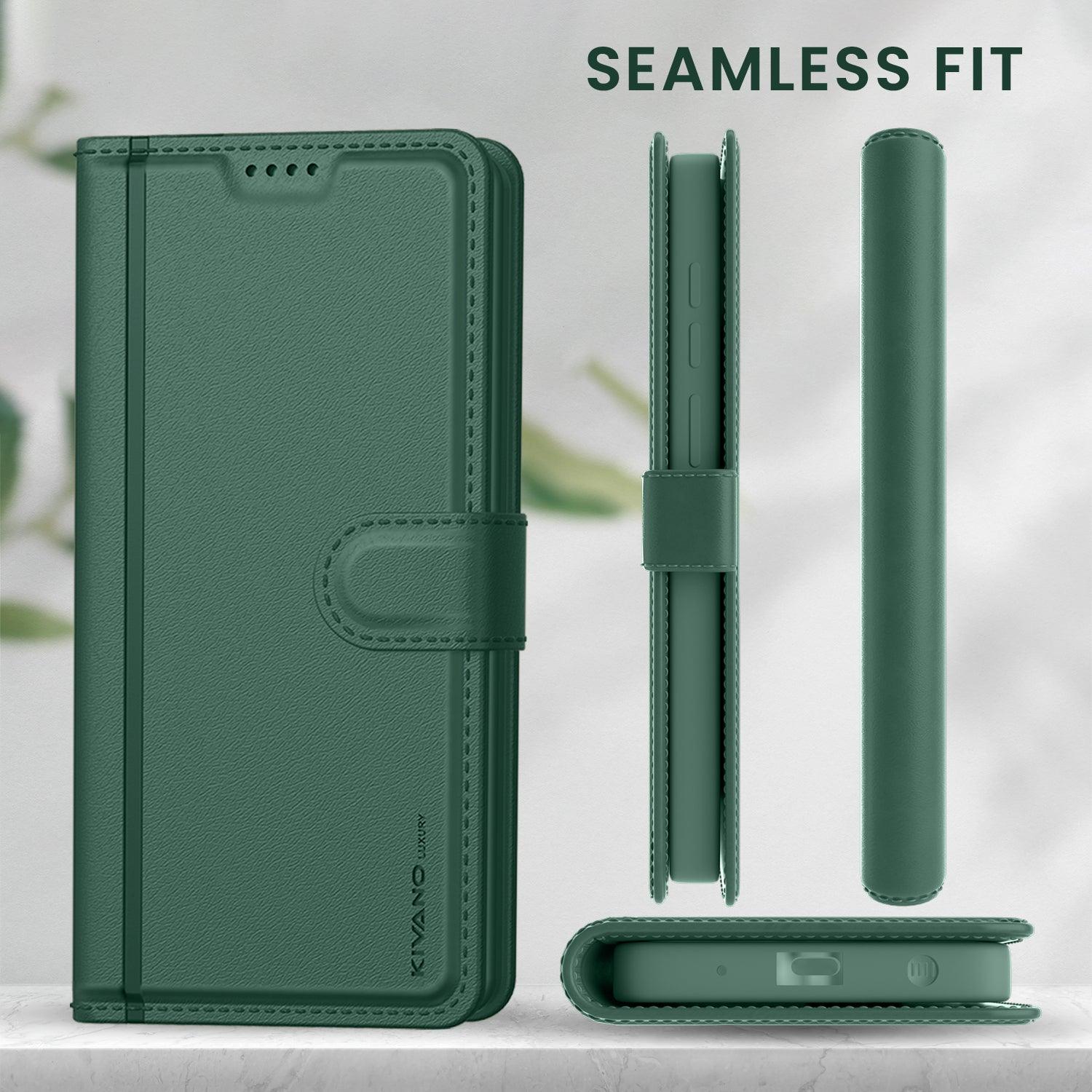 Leather Wallet Case for oneplus nord ce 4 lite Stylish Flip Folio Cover with Card Holder, Stand -KIVANO LUXE - Aibex