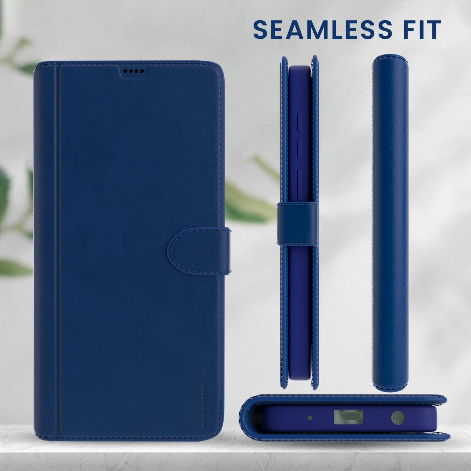 Leather Wallet Case for oneplus nord ce 4 lite Stylish Flip Folio Cover with Card Holder, Stand -KIVANO LUXE - Aibex