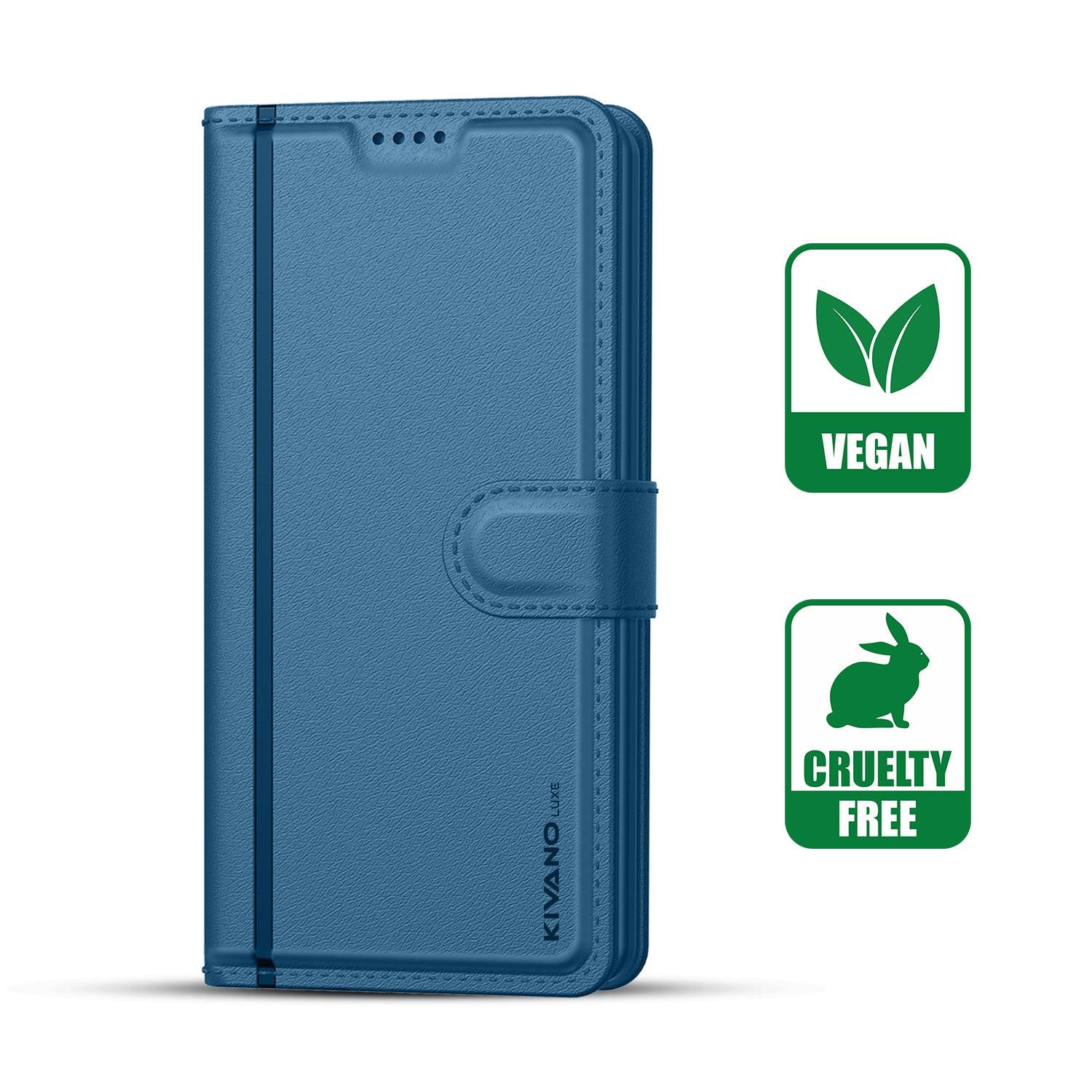 Leather Wallet Case for Vivo Y58 5G ?Stylish Flip Folio Cover with Card Holder, Stand -KIVANO LUXE - Aibex