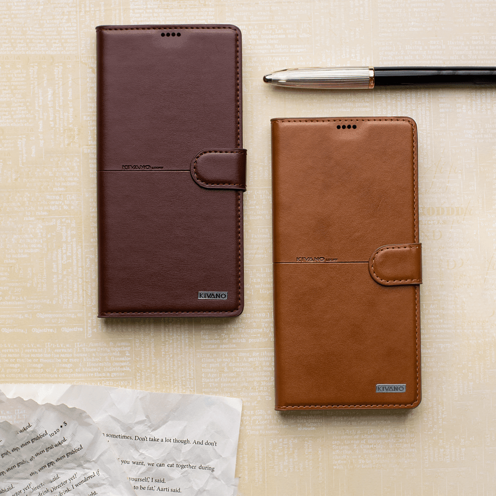 KIVANO Compatible with Poco F6 5G Flip Cover | Leather Finish | Inside Pockets & Inbuilt Stand | Shockproof Wallet Style Magnetic Closure Back Cover Case - Aibex