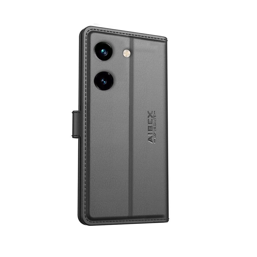 Vivo Y200 Pro 5G Aibex PU Leather Flip Cover Foldable Stand & Pocket Magnetic Closure - Aibex