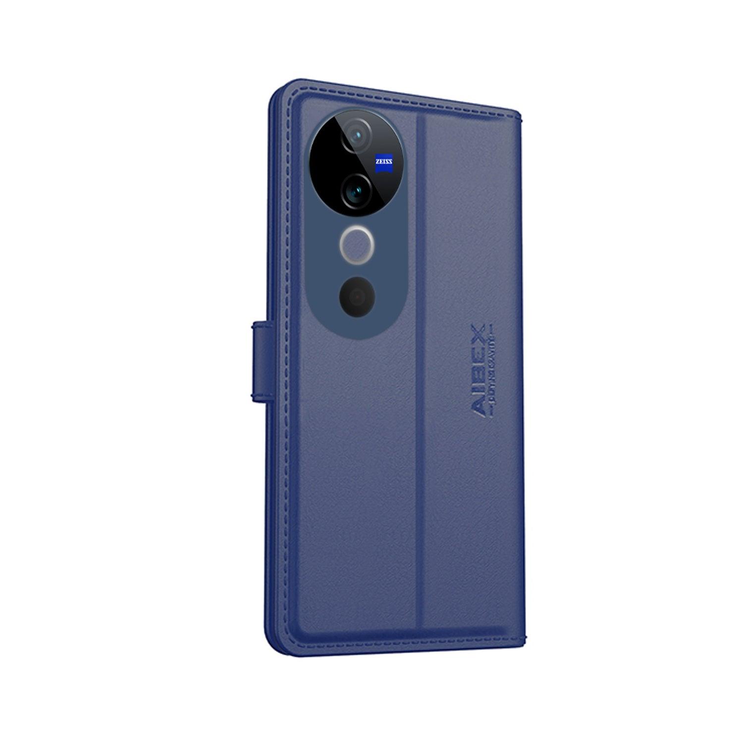 vivo t3 ultra Aibex PU Leather Flip Cover Foldable Stand & Pocket Magnetic Closure - Aibex