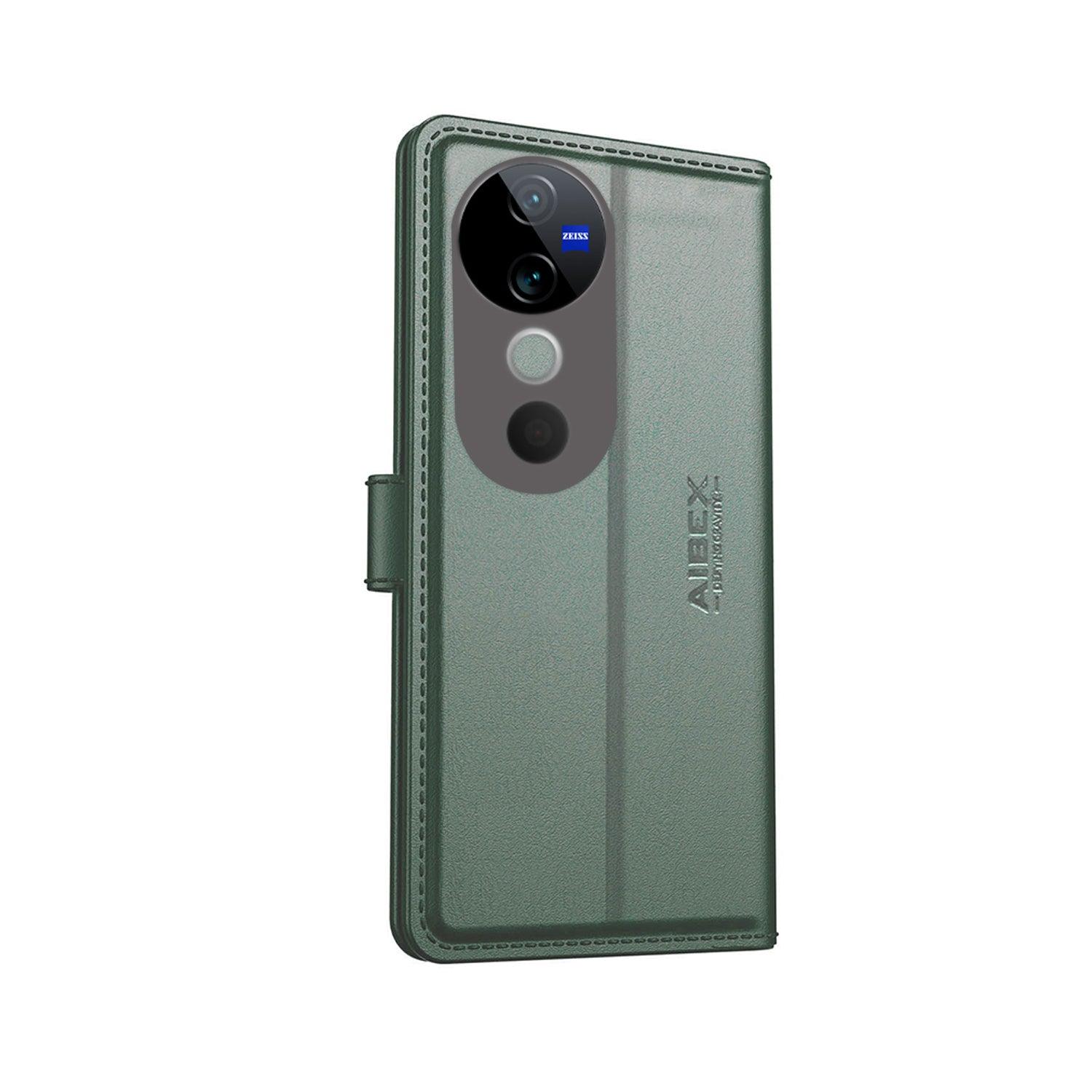 vivo t3 ultra Aibex PU Leather Flip Cover Foldable Stand & Pocket Magnetic Closure - Aibex